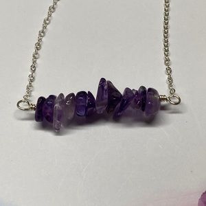 Amethyst Bar Necklace